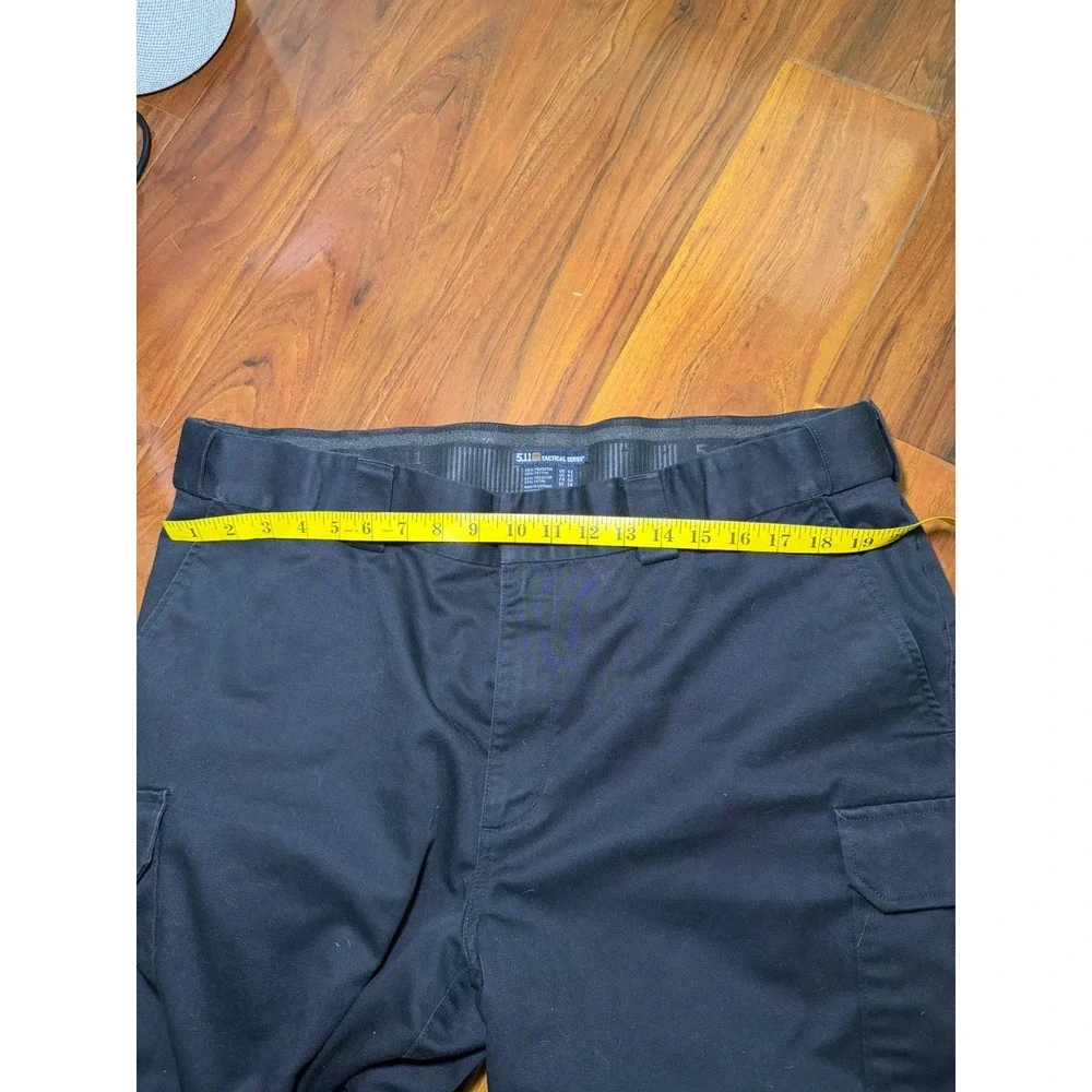 5.11 Tactical Cargo Pants Mens 42x32 Black Ripstop Multi Pocket Work Utility